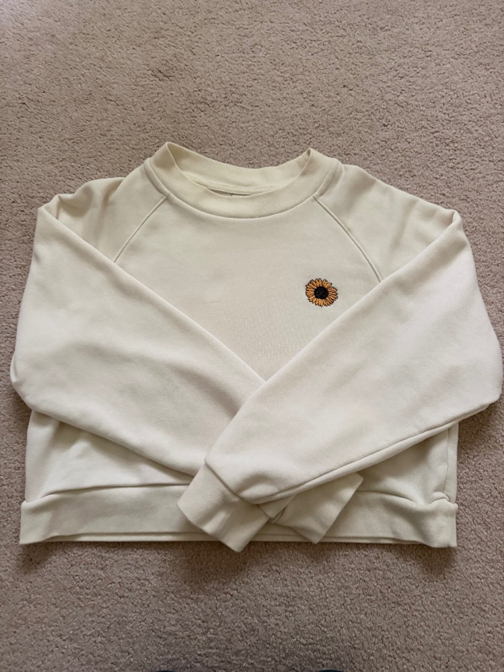 Sunday Best Cropped Sunflower Sweater - Size S
